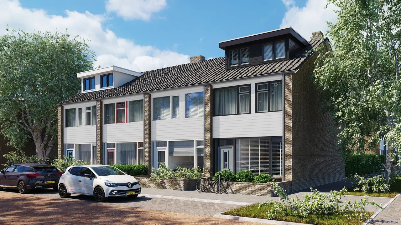 Keralit-voorbeeldwoning met witte gevelbekleding